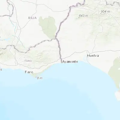 Map showing location of Castro Marim (37.220680, -7.443500)