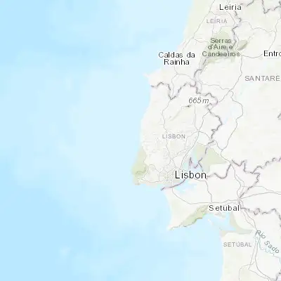 Map showing location of Ericeira (38.962750, -9.415630)