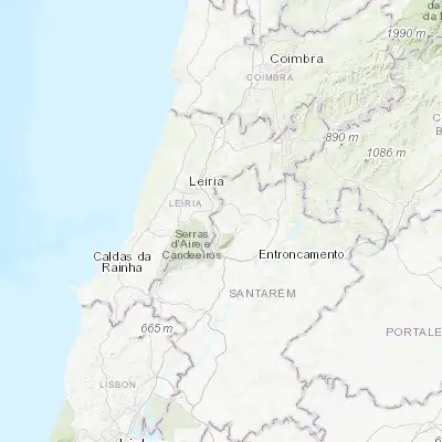 Map showing location of Fátima (39.620710, -8.652370)