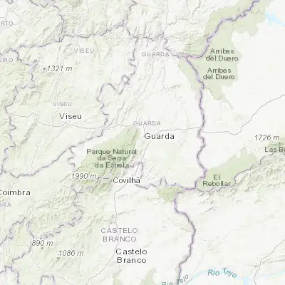 Map showing location of Guarda (40.537330, -7.265750)