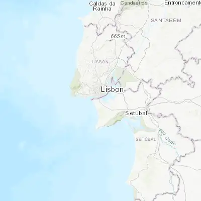 Map showing location of Laranjeira (38.655990, -9.153760)