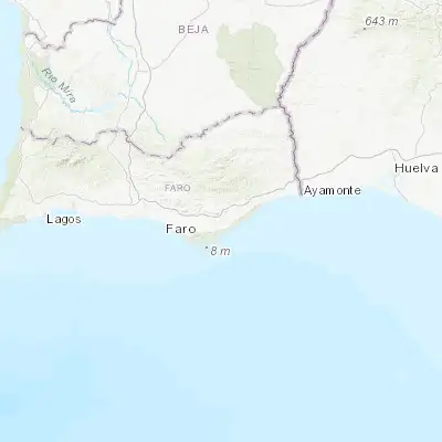Map showing location of Laranjeiro (37.067990, -7.807800)