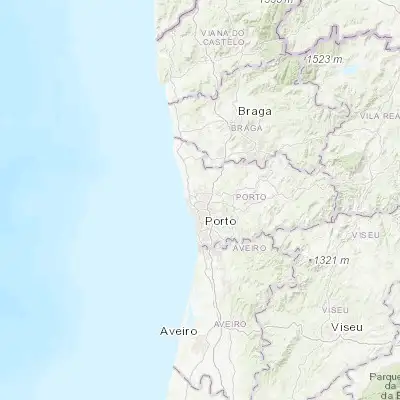 Map showing location of Leça do Bailio (41.212010, -8.634220)