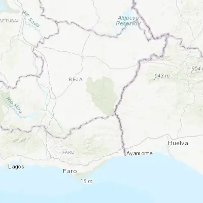 Map showing location of Mértola (37.643040, -7.661100)