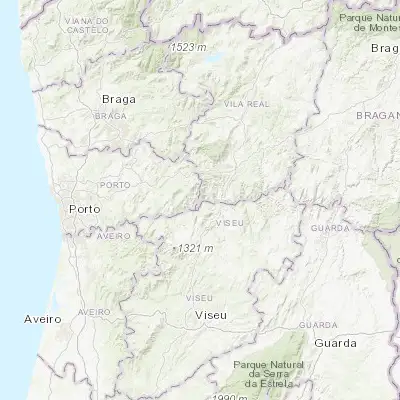 Map showing location of Mesão Frio (41.159800, -7.889540)