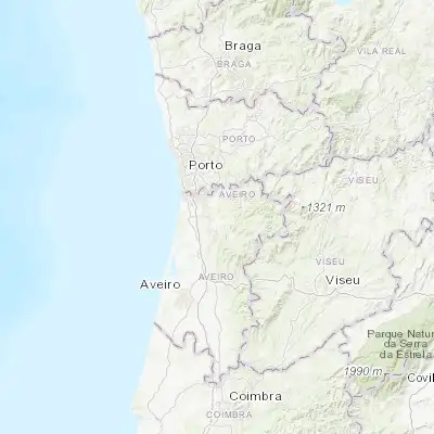 Map showing location of Milheirós de Poiares (40.921630, -8.467880)