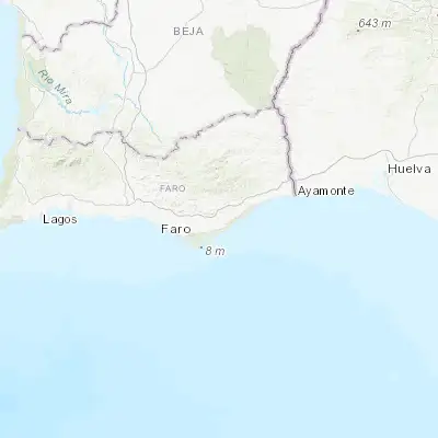 Map showing location of Moncarapacho (37.083600, -7.787630)