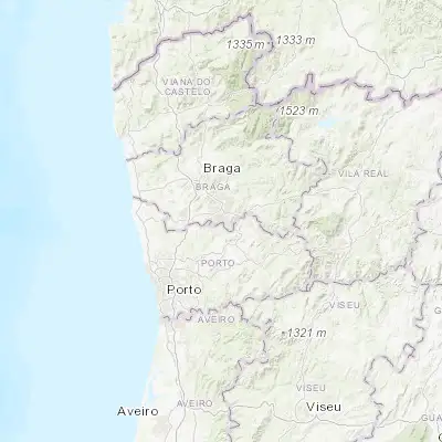 Map showing location of Moreira de Conegos (41.386800, -8.339400)