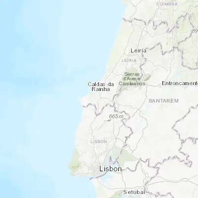Map showing location of Óbidos (39.360550, -9.156700)