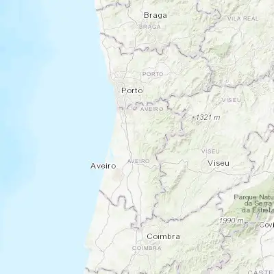 Map showing location of Oliveira de Azemeis (40.841010, -8.475550)