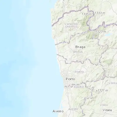 Map showing location of Pedroso (41.411030, -8.748970)