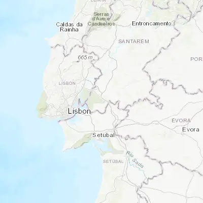 Map showing location of Poceirão (38.830950, -8.793650)