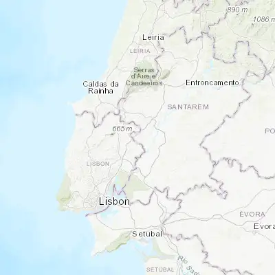 Map showing location of Pontével (39.149450, -8.838800)