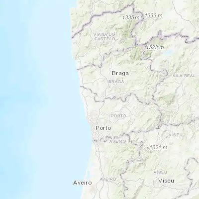 Map showing location of Ribeirão (41.360810, -8.567740)