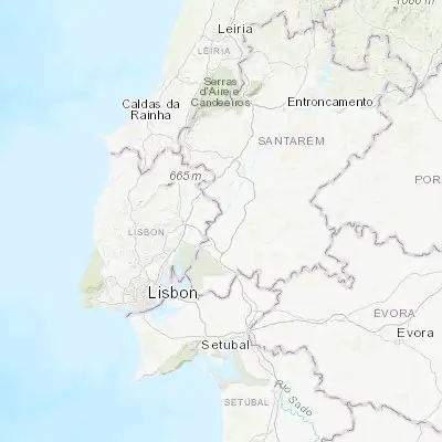Map showing location of Salvaterra de Magos (39.027880, -8.793500)