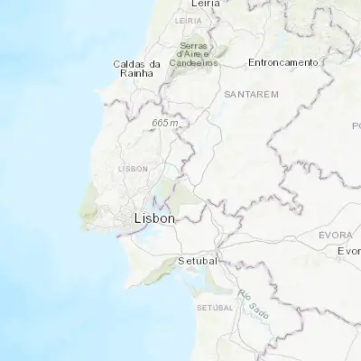 Map showing location of Samora Correia (38.937090, -8.871780)
