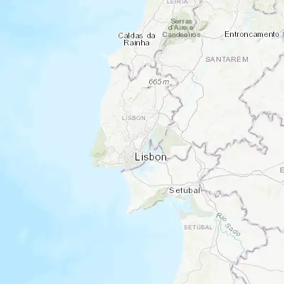 Map showing location of Santa Iria da Azóia (38.841100, -9.099080)