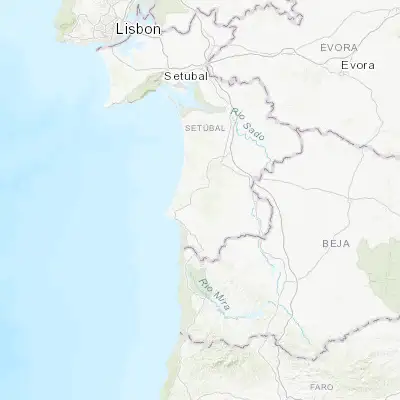 Map showing location of Santiago do Cacém (38.016930, -8.694750)