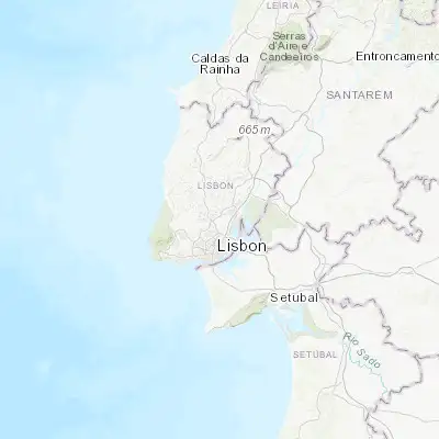 Map showing location of Santo Antão do Tojal (38.851510, -9.139750)