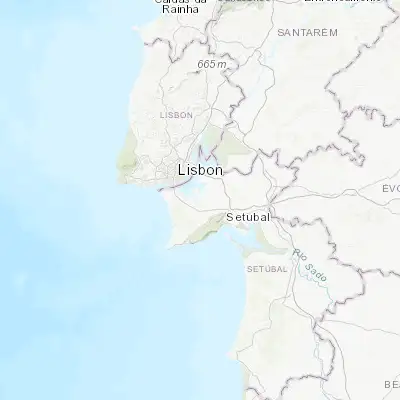 Map showing location of Santo António da Charneca (38.625610, -9.030430)