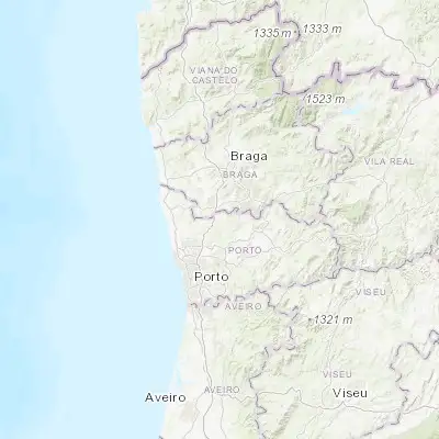 Map showing location of Santo Tirso (41.342570, -8.477460)