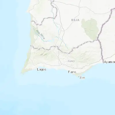 Map showing location of São Bartolomeu de Messines (37.256480, -8.286720)