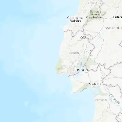 Map showing location of São João das Lampas (38.873760, -9.398420)