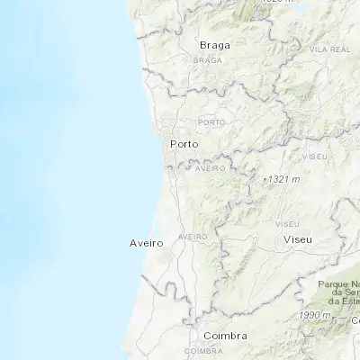 Map showing location of São João de Ver (40.955270, -8.551170)