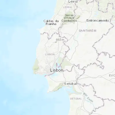 Map showing location of São João dos Montes (38.939440, -9.018920)