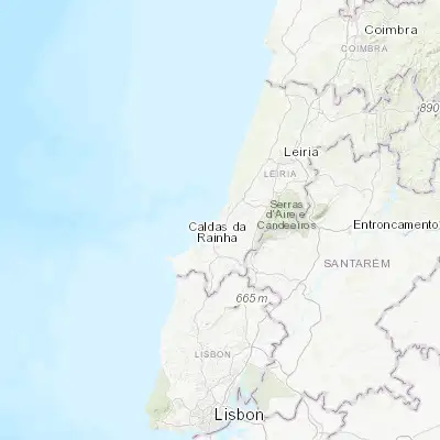 Map showing location of São Martinho do Porto (39.514440, -9.131110)
