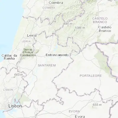 Map showing location of São Miguel de Rio Torto (39.433330, -8.216670)