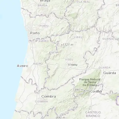 Map showing location of São Pedro do Sul (40.755370, -8.072650)