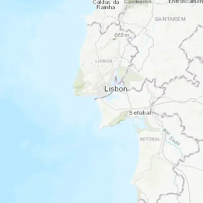 Map showing location of Sobreda (38.649610, -9.189770)
