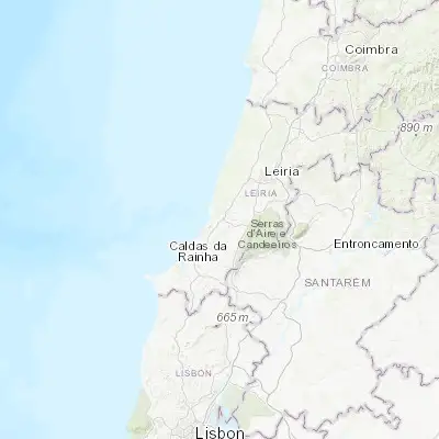 Map showing location of Valado de Frades (39.584320, -9.022900)
