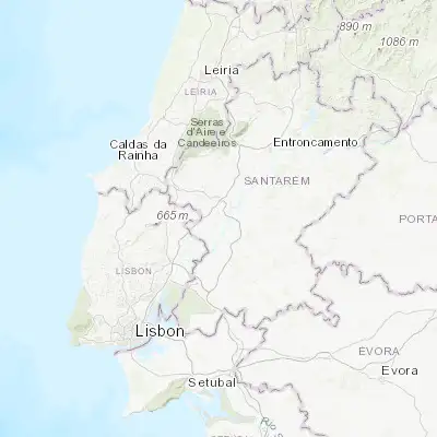 Map showing location of Vale de Santarém (39.190520, -8.727350)