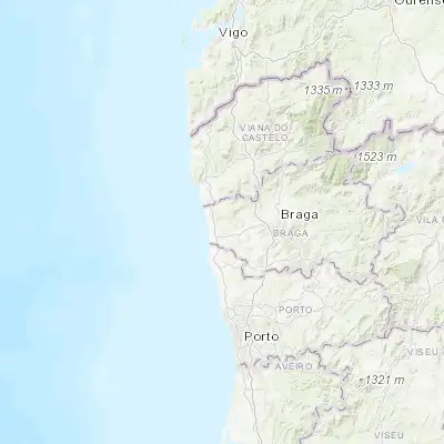 Map showing location of Vila Cova (41.551070, -8.716450)