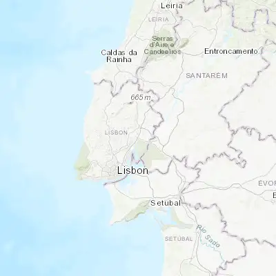 Map showing location of Vila Franca de Xira (38.955250, -8.989660)