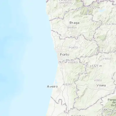 Map showing location of Vila Nova da Telha (41.071700, -8.641460)