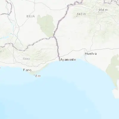 Map showing location of Vila Real de Santo António (37.195000, -7.417660)