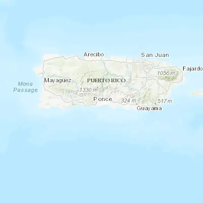 Map showing location of Aguilita (18.023300, -66.534620)