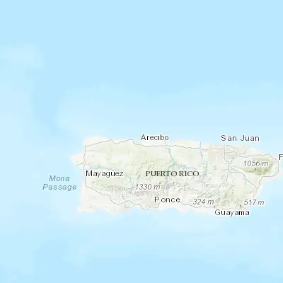 Map showing location of Arecibo (18.472450, -66.715730)