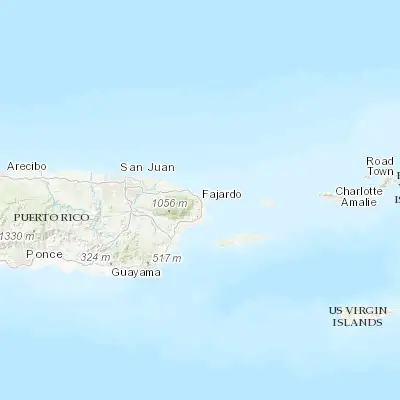 Map showing location of Fajardo (18.325790, -65.652380)