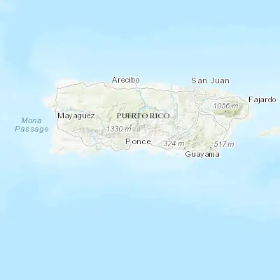 Map showing location of Juana Díaz (18.052460, -66.506560)
