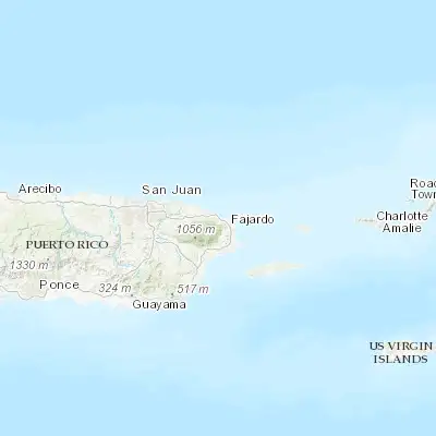 Map showing location of Luquillo (18.372450, -65.716550)