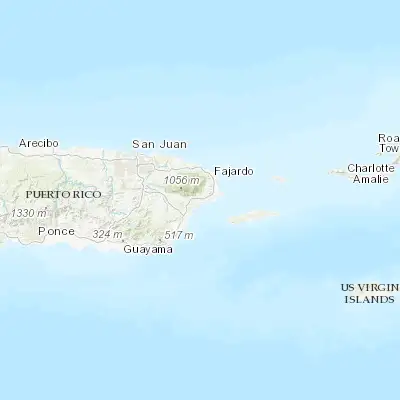 Map showing location of Naguabo (18.211620, -65.734880)