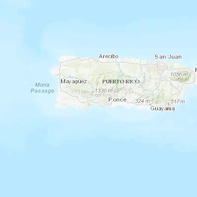 Map showing location of Peñuelas (18.056350, -66.721560)