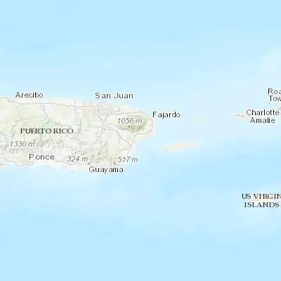 Map showing location of Punta Santiago (18.166350, -65.748220)
