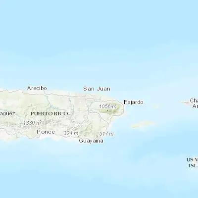 Map showing location of Santa Barbara (18.393560, -65.918780)