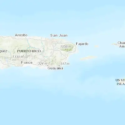 Map showing location of Yabucoa (18.050520, -65.879330)