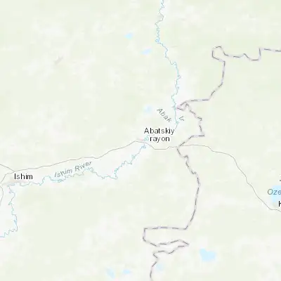 Map showing location of Abatskoye (56.287480, 70.455530)